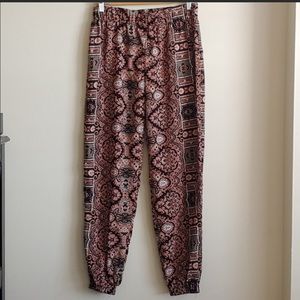 Printed jogger harem pants